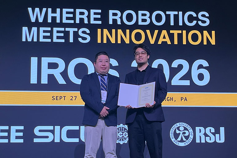 IEEE RAS Japan Joint Chapterにおいて本学大学院生がYoung Awardを受賞